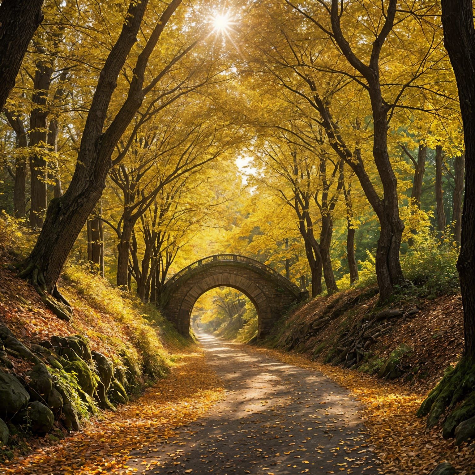 Autumn Forest Aesthetic in Vibrant Colors