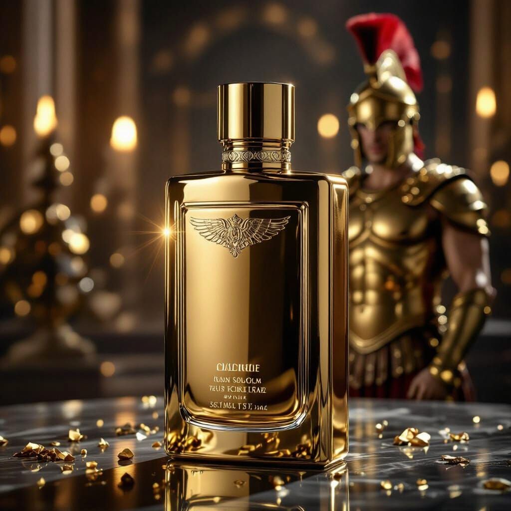 Luxury Men's Fragrance Ad: Gladiator Style
