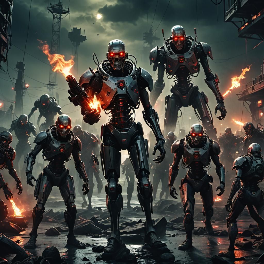 Sci-Fi Horror: Cyborgs with Human Limbs in Dystopia