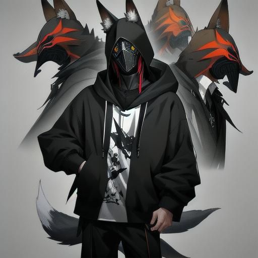 Teen Boy with Fox Features in 3D Anime Style