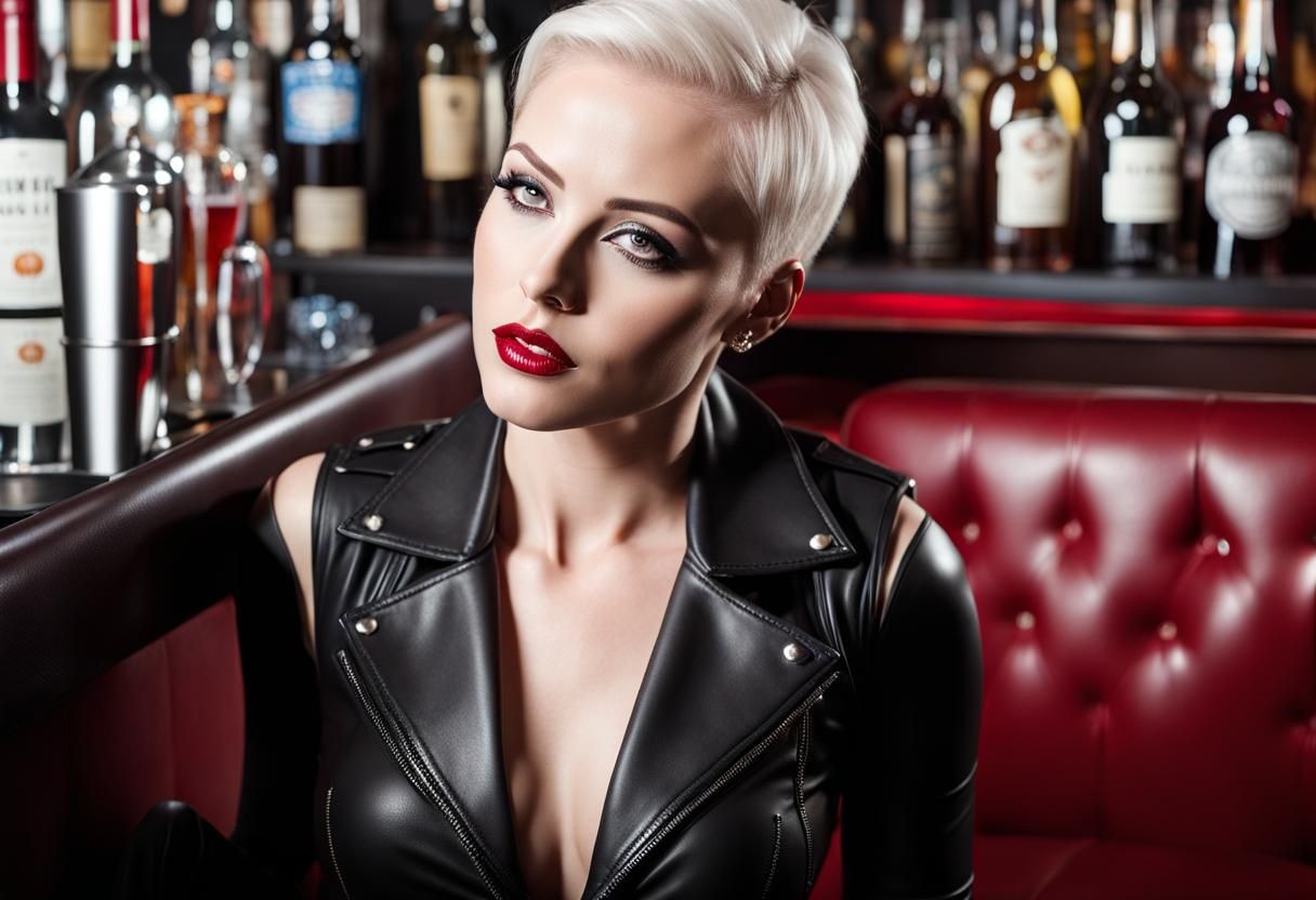 Agent Brigitte Gardot enjoying downtime at a bar