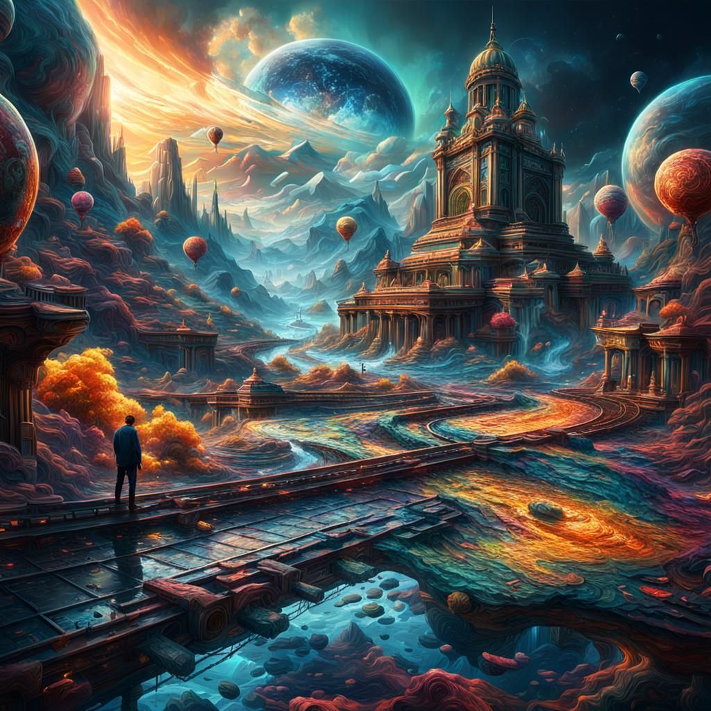 Fluid Time Perception in a Digital Painting