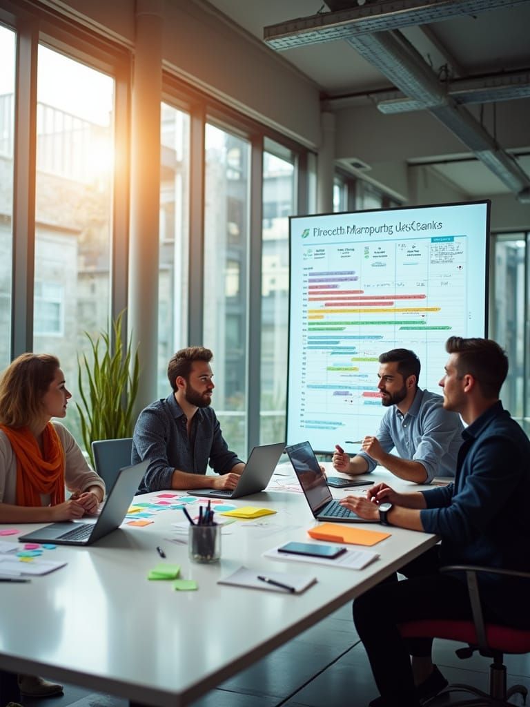 Innovative Teamwork in a Bright, Modern Office