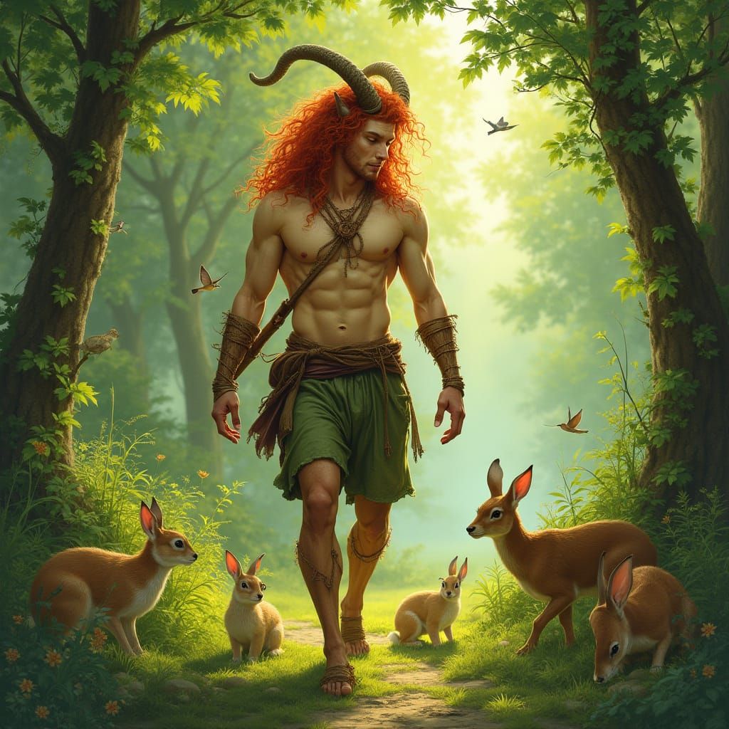 Satyr Returns to Nature's Embrace