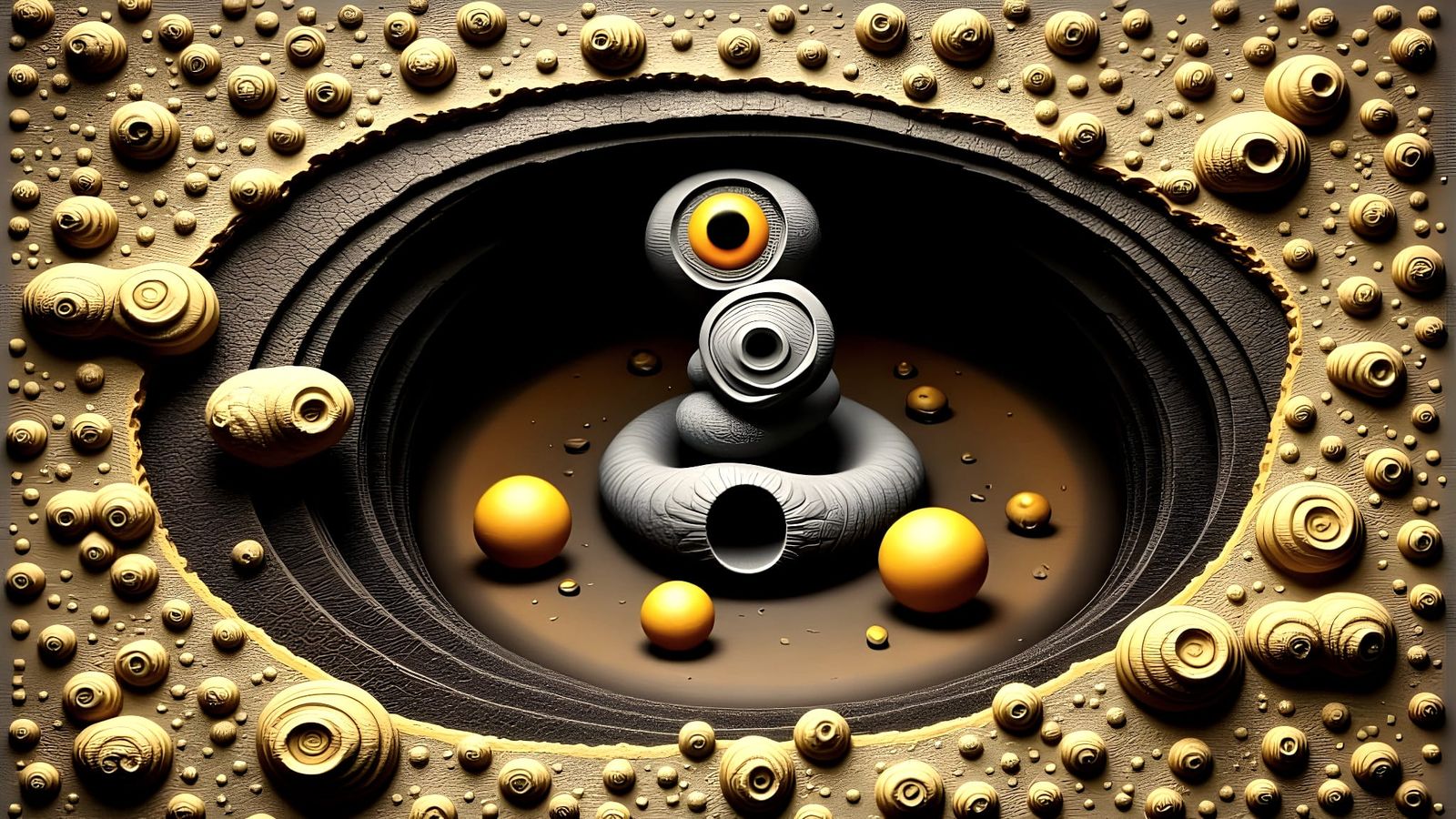 Abstract Layers in a Digital Art Style