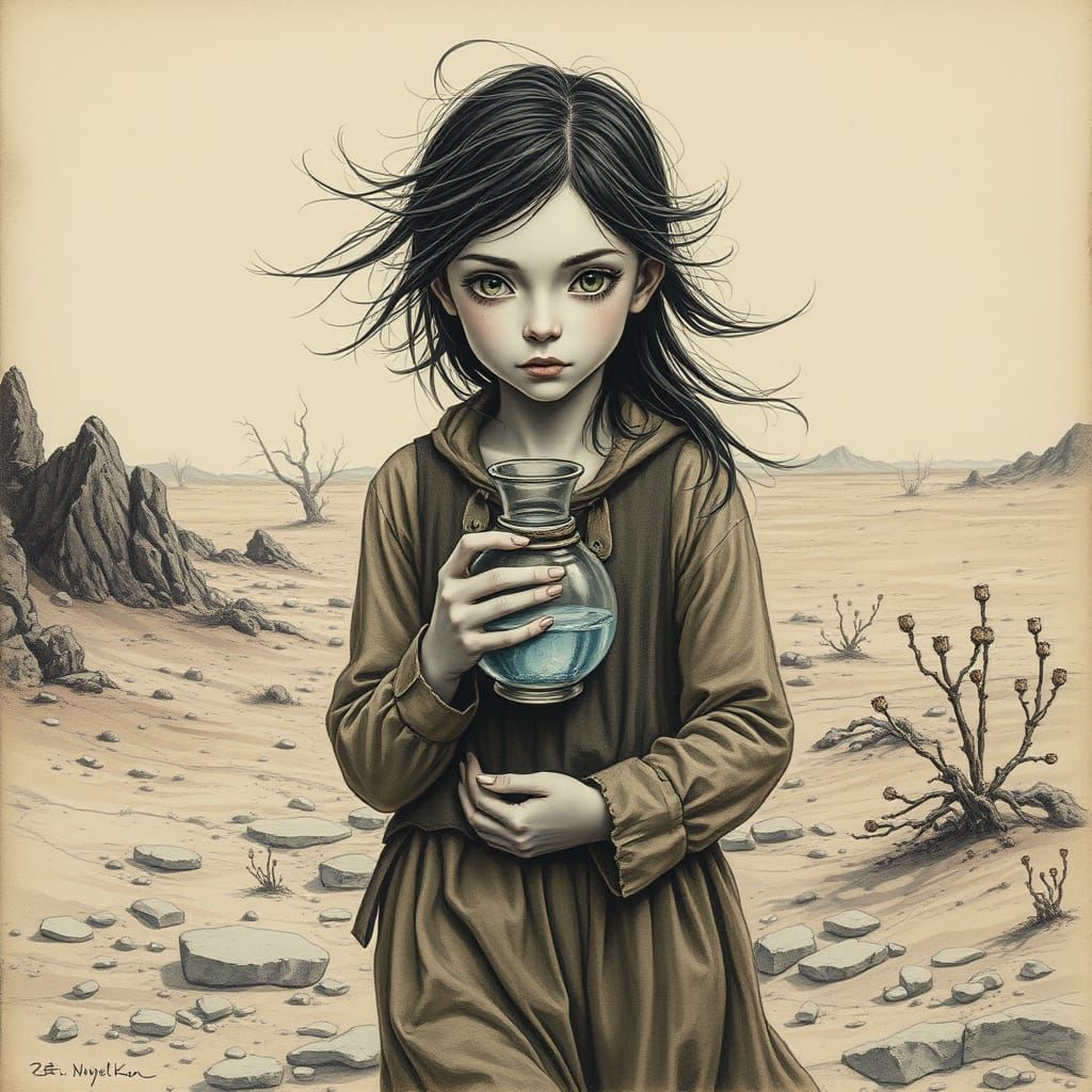 Hope in the Wilderness: A Young Woman's Radiant Presence