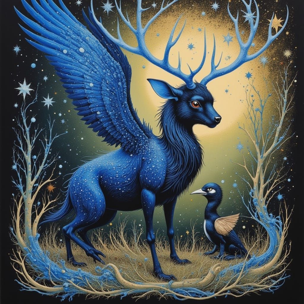 Ethereal Fairytale Landscape with Soft Powder Effect