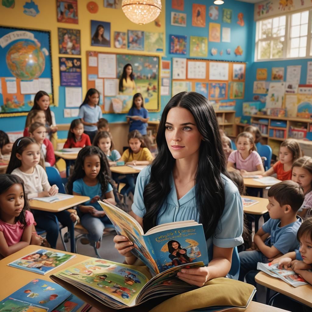 Kindergarten Teacher Portrait in Photorealistic Style