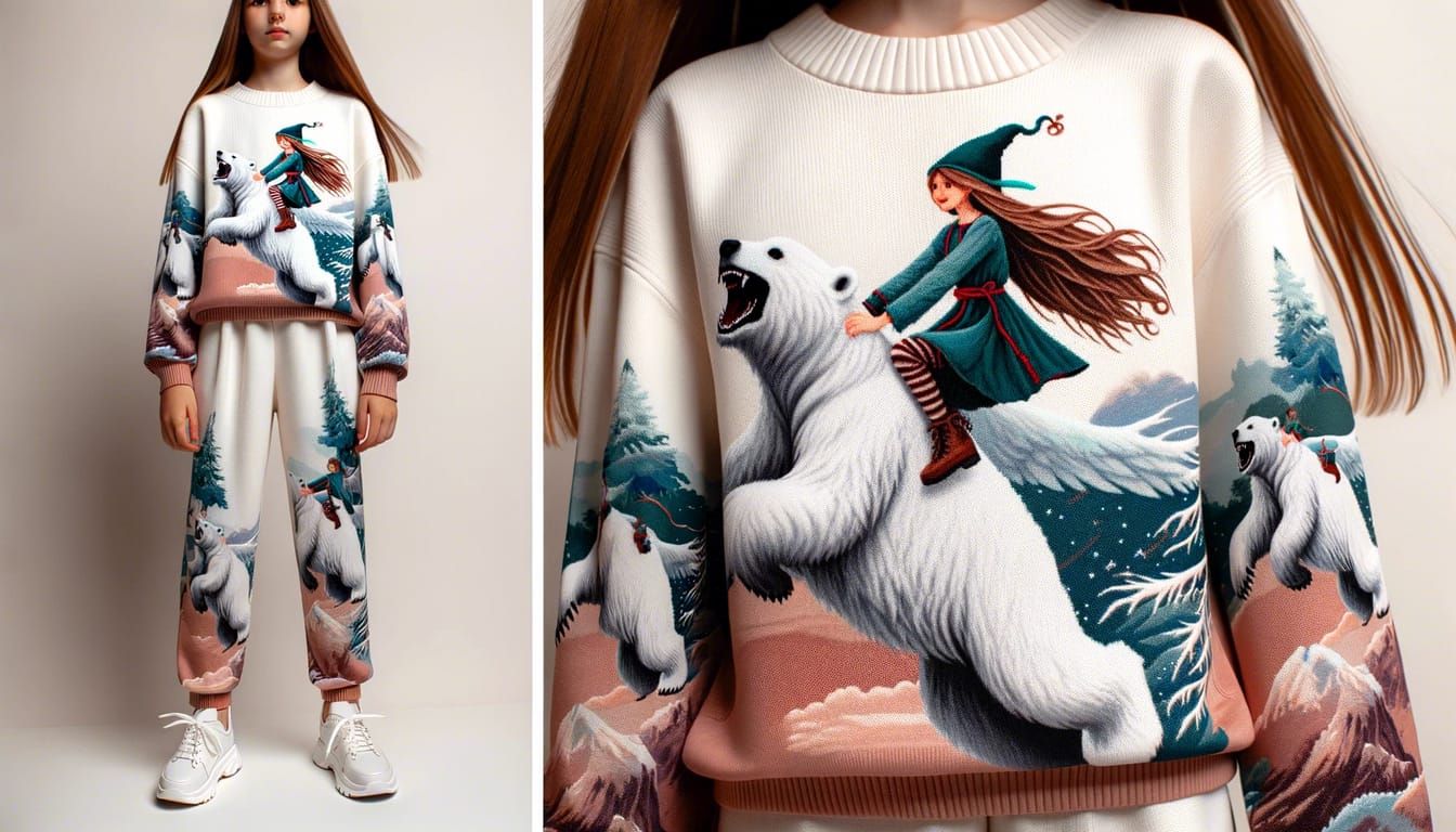 Enchanting Winter Elf in a Snowy Landscape