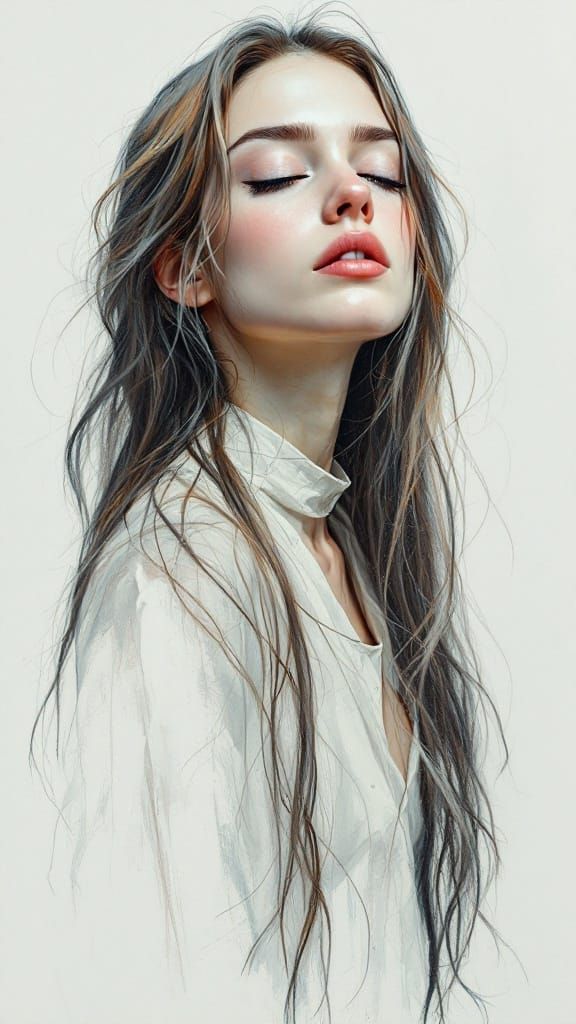 Detailed Portrait of a Copper Haired Woman