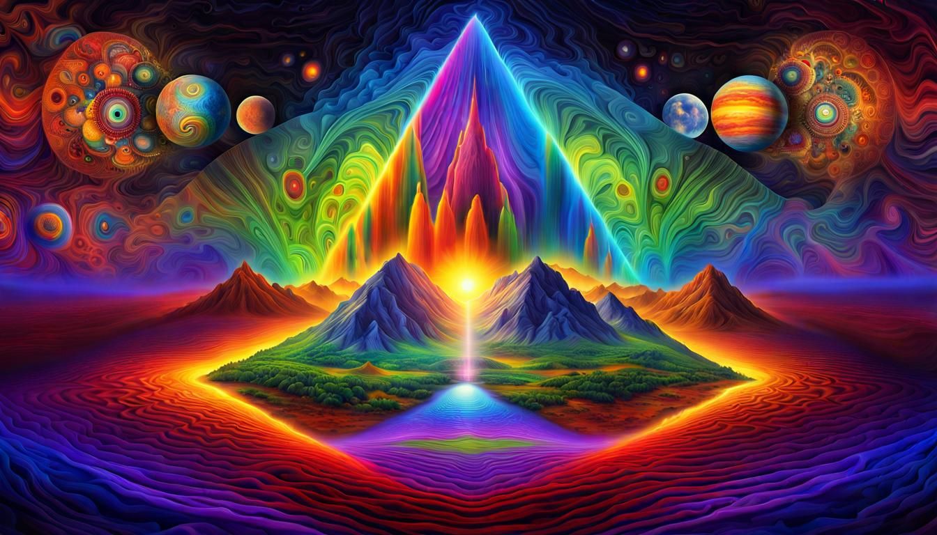 Psychedelic Creation: Divine Light in the Clouds