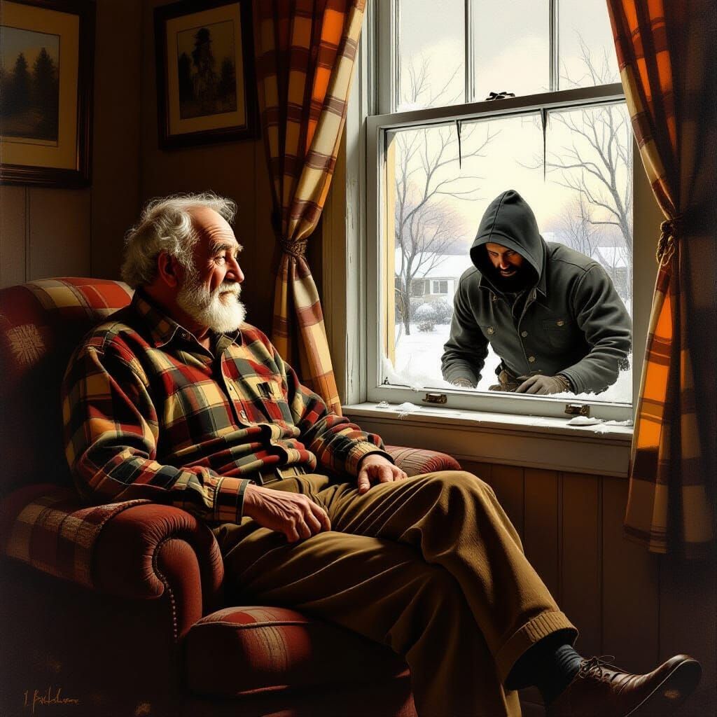 Cozy Home Invasion in Rockwell Style