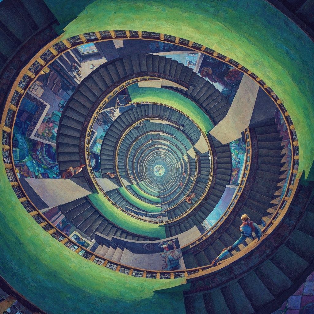 Surreal Staircase to Infinity: An Escher-esque Dreamscape