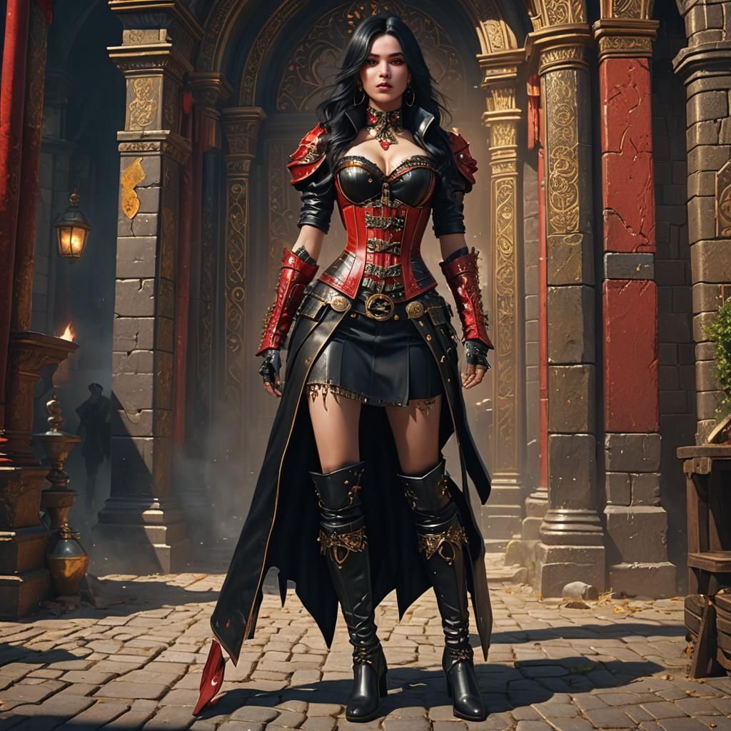 Hyperrealistic Fantasy Goddess in Matte Painting Style