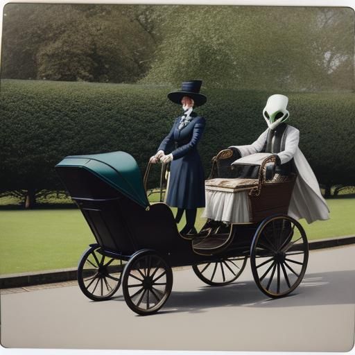Edwardian Xenomorph Strolling in Hyde Park