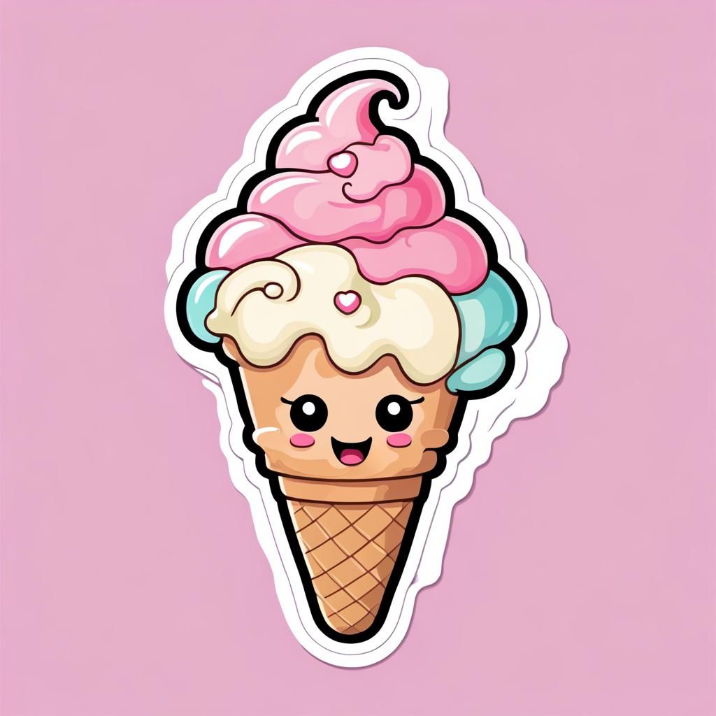 Kawaii Ice Cream Cone