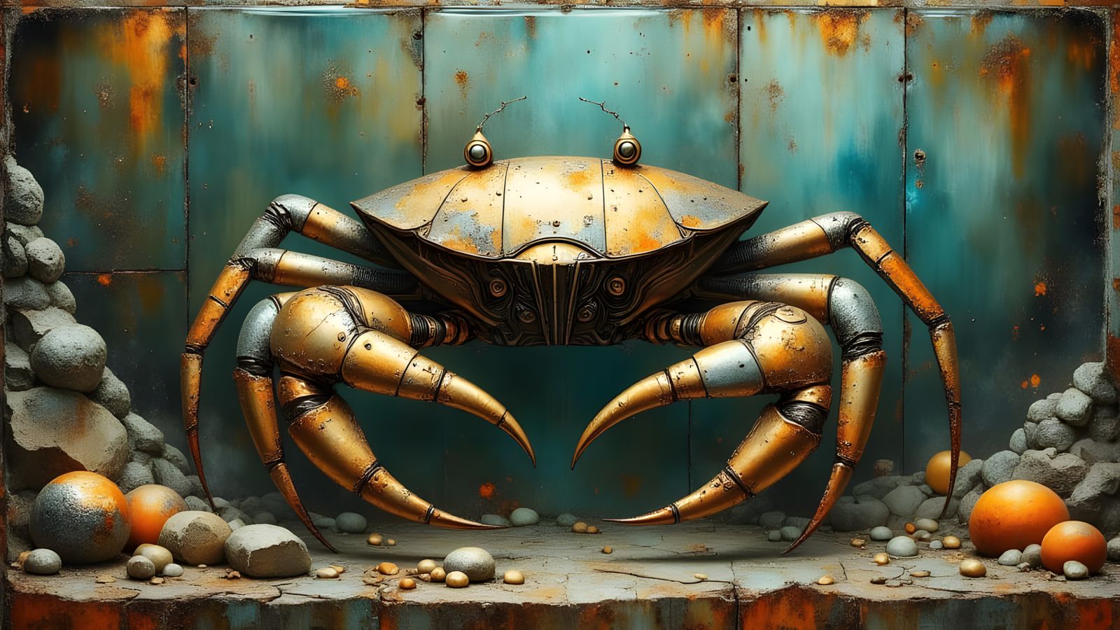 Steampunk Robotic Crab with Intricate Gadgets