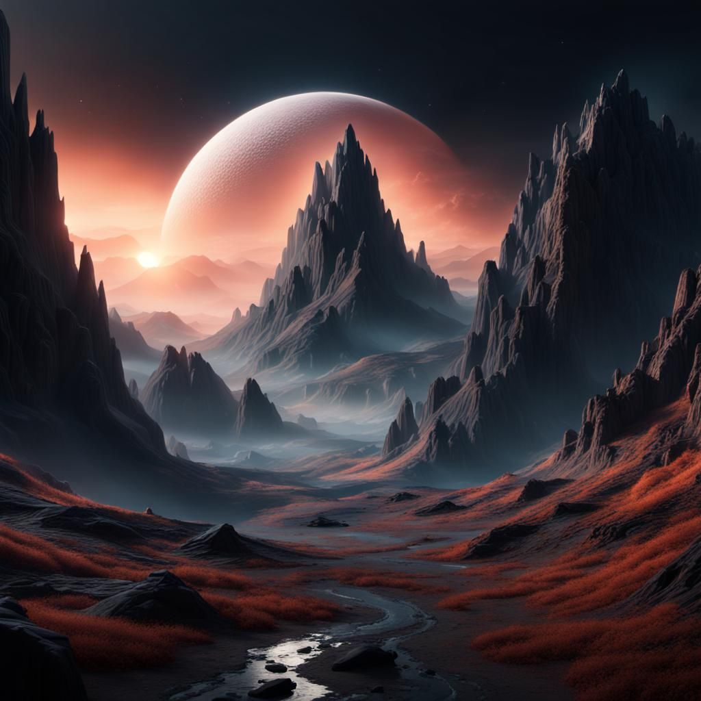 Mystical Black Sun Illuminates Parallel Universe Pass