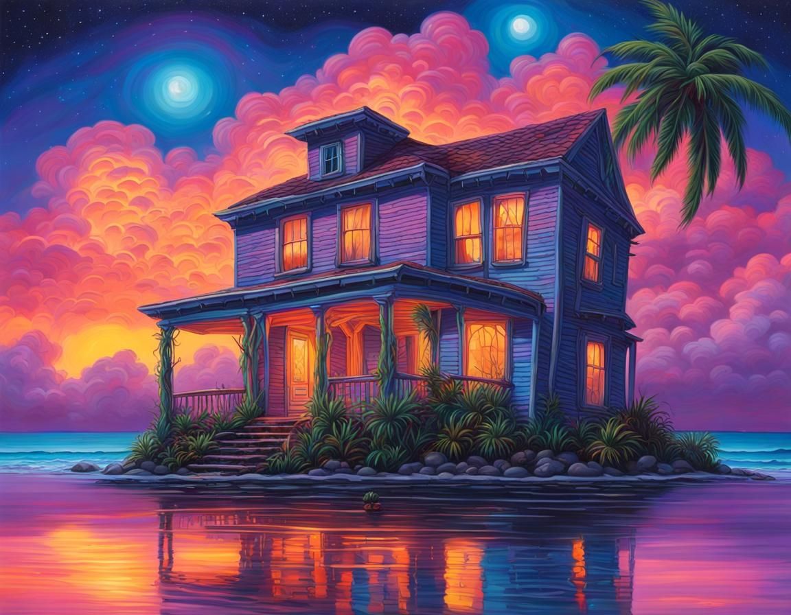 abandoned beach house