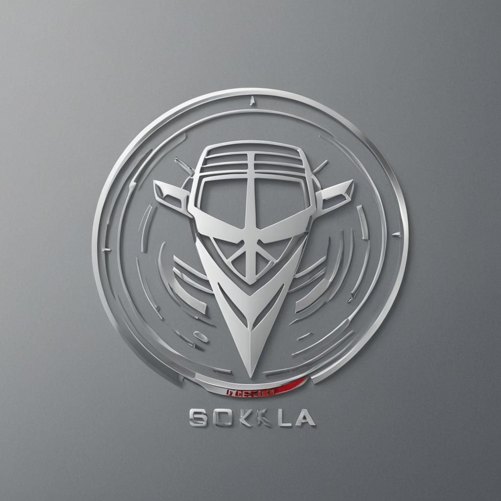 Auto Skola Expert: Metallic Car Logo Design