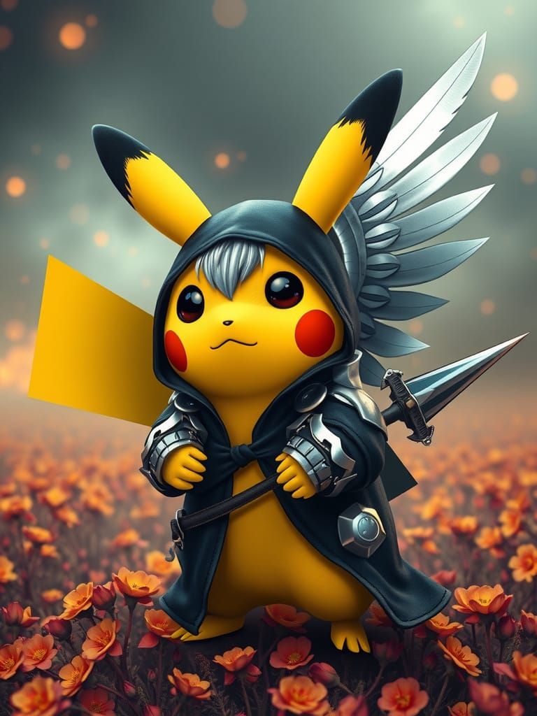 Pikachu as One-Winged Angel of Final Fantasy