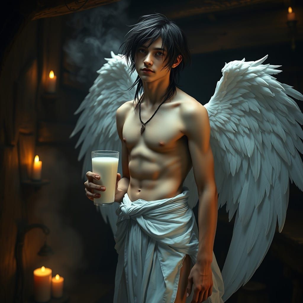 Angel in Tavern, Inspired by Dark Fantasy