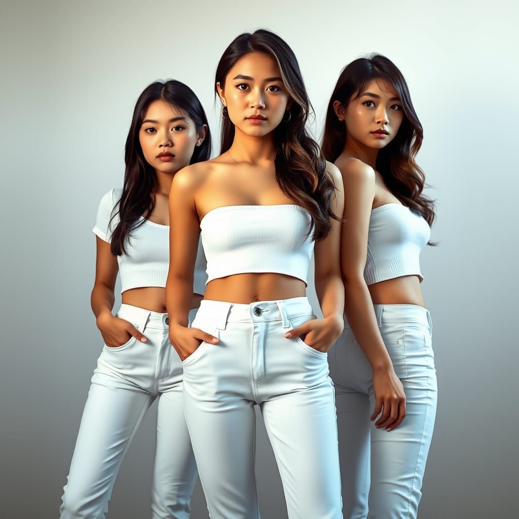 Hyper-Realistic Japanese Women in Vibrant Portraits