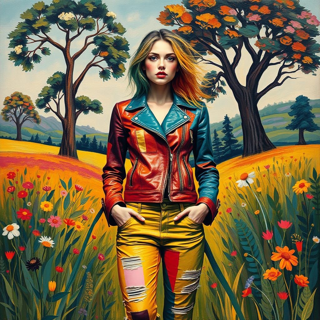 Woman in Arcadia: Abstract Expressionist Painting