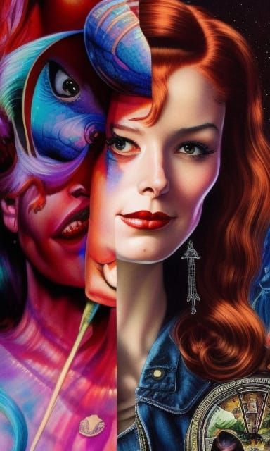 Mary Jane Watson in Mixed Artistic Styles