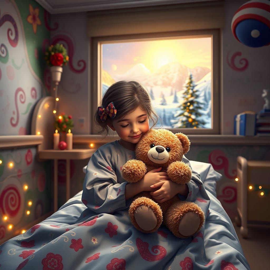 Christmas Joy at St. Jude's Hospital: A Young Girl's Cozy Mo...
