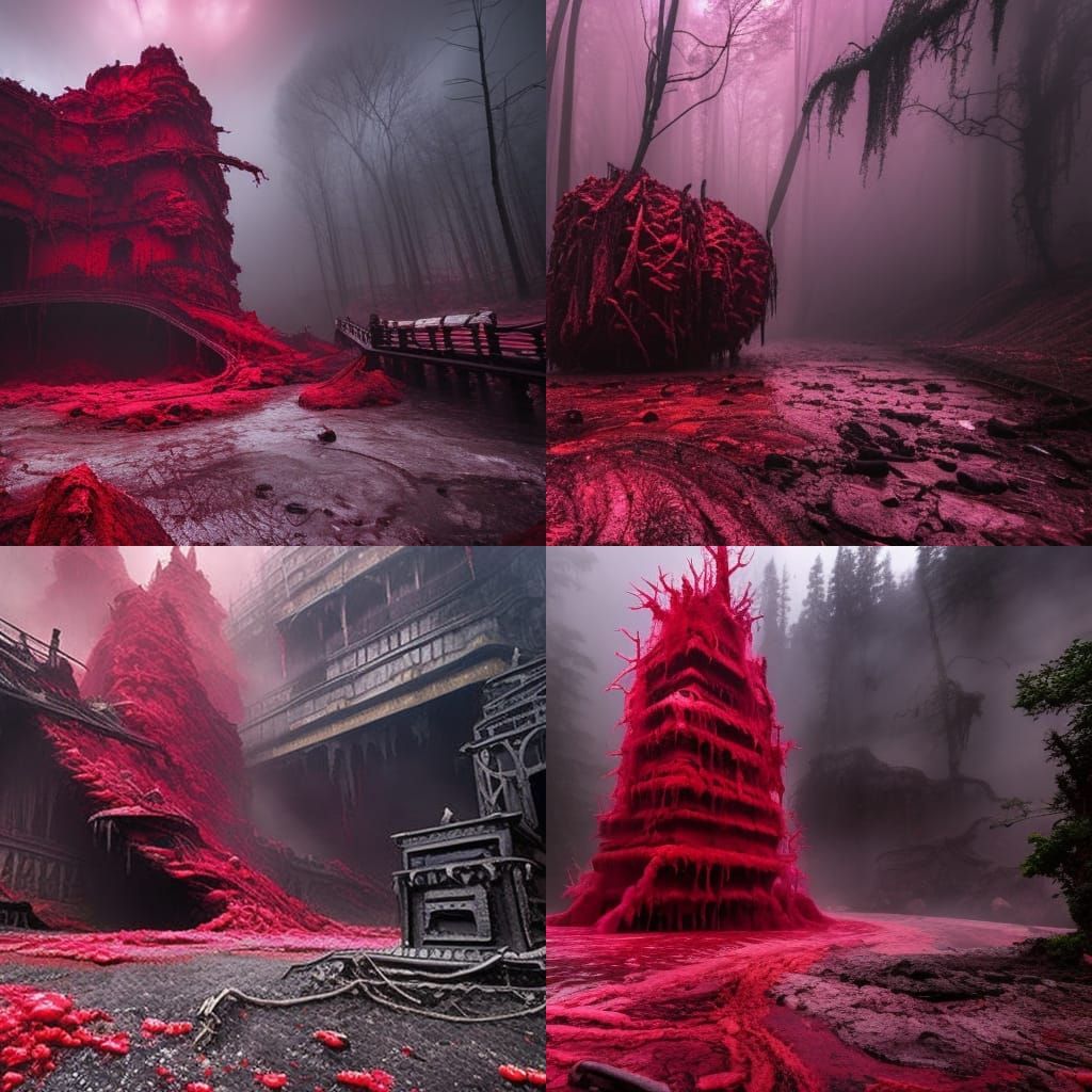 Hellish Pit of Horror: A Fantastical Matte Painting