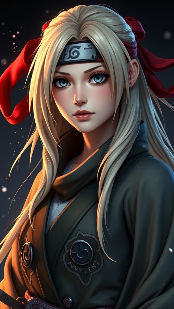 Photorealistic Portrait of Tsunade as Fifth Hokage