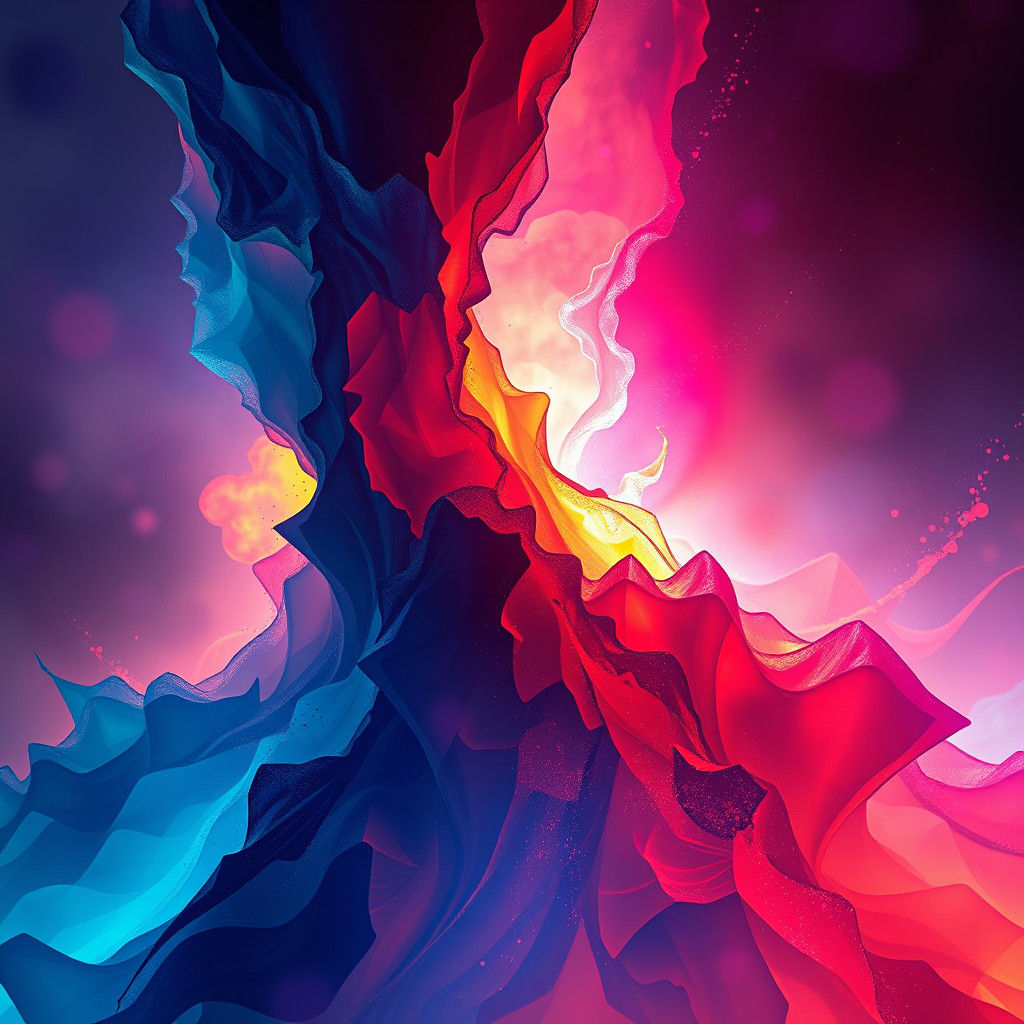 Abstract Light and Shadow in Detailed Matte Painting