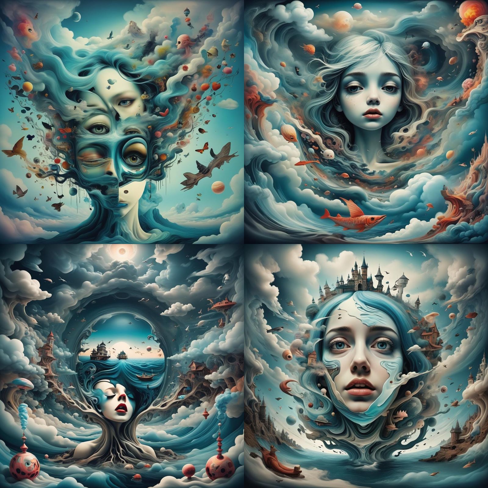 Surreal Distorted Dream Landscape