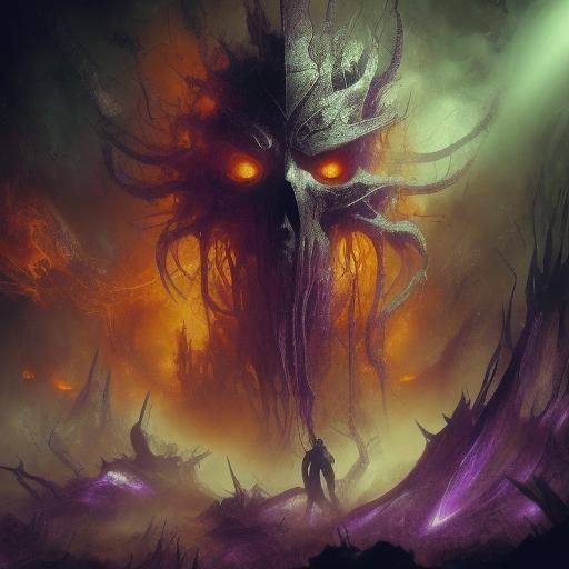 Corrupted Machine in Dark Fantasy Style