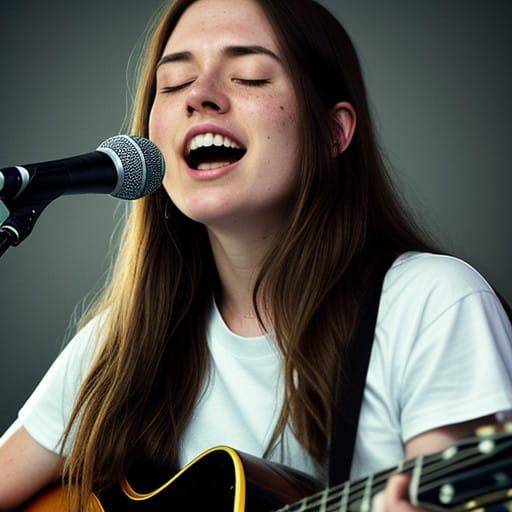 Sultry Singer in Hyperrealistic Hyperfocus