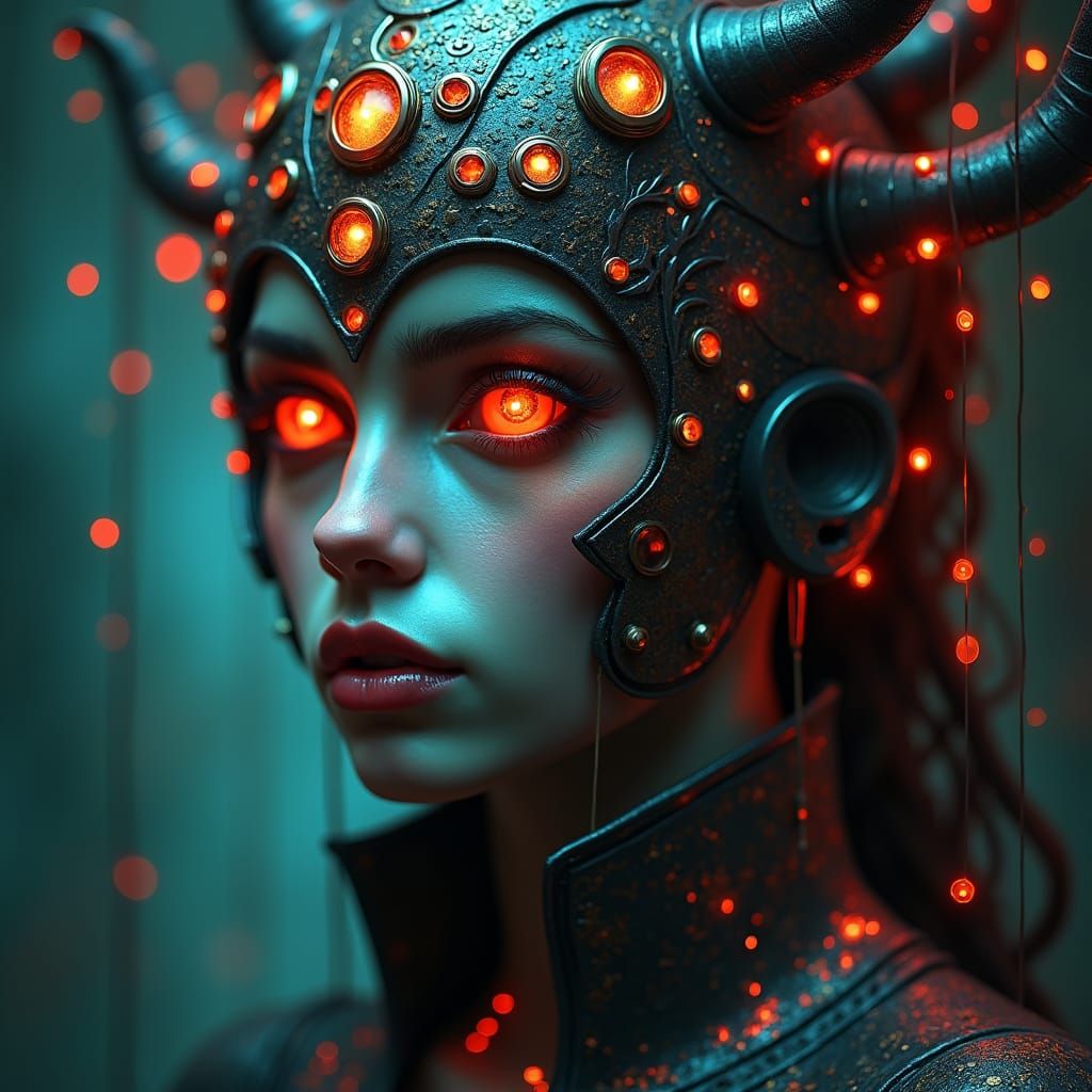 Aetherpunk Portrait in Art Nouveau Style