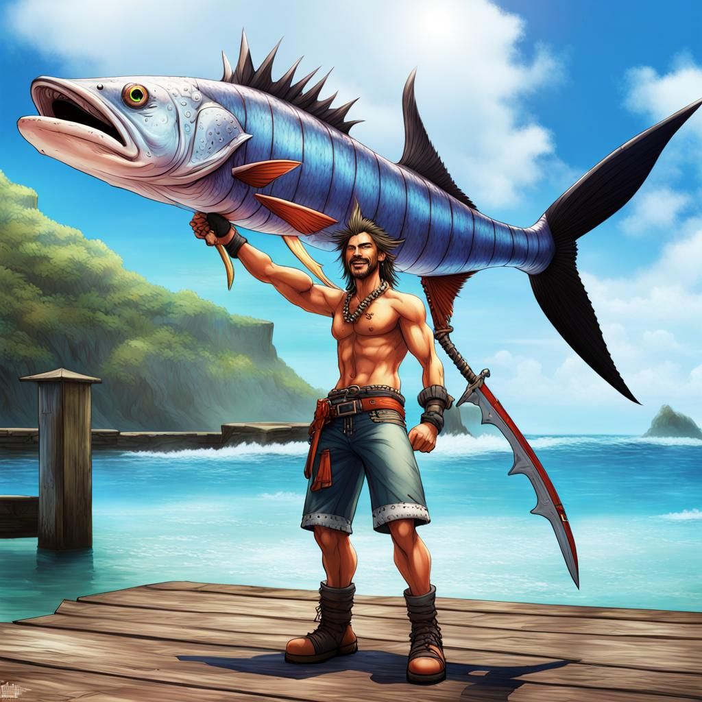 Jecht Catches a Big Swordfish in Hawaii