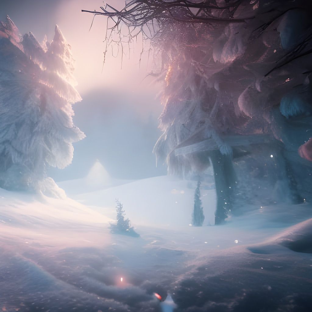Winter realm of christmass, concept art colourful beautiful Unreal Engine CryEngine dreamcore fantasy radiant serene fan...