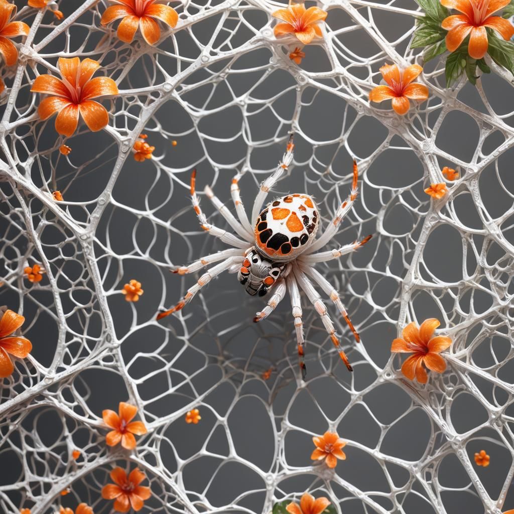 Jungle Spider Through Hibiscus Web Portal