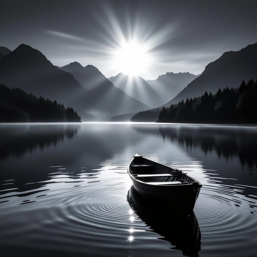 Serene Black and White Landscape Photography