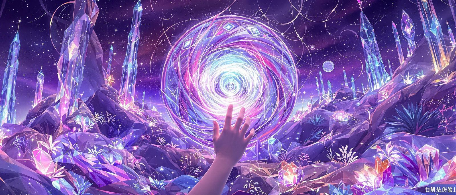 Surreal Landscape Beyond the Looking Glass in Ethereal Style