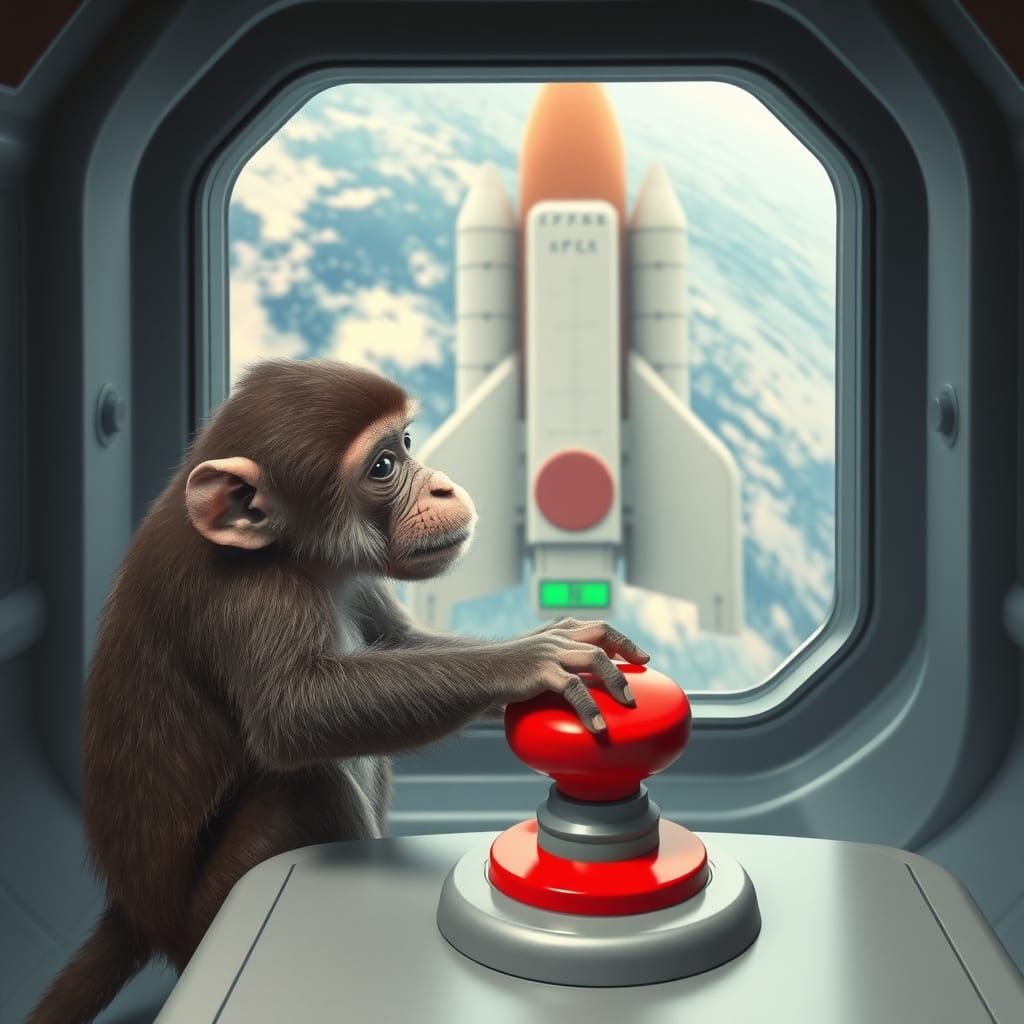 Cosmic Primate Aims for Liftoff