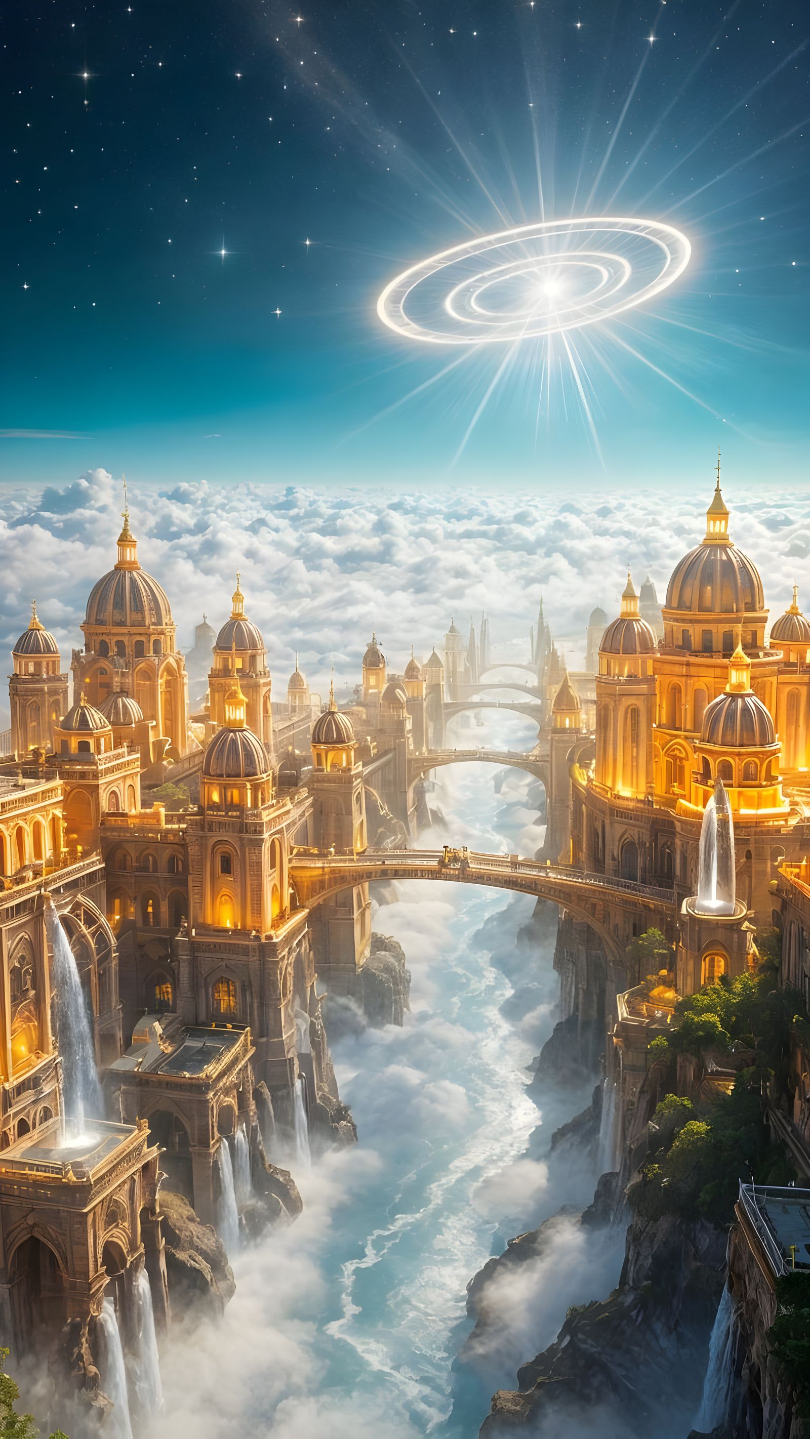 City of Lights: A Celestial Metropolis in the Sky