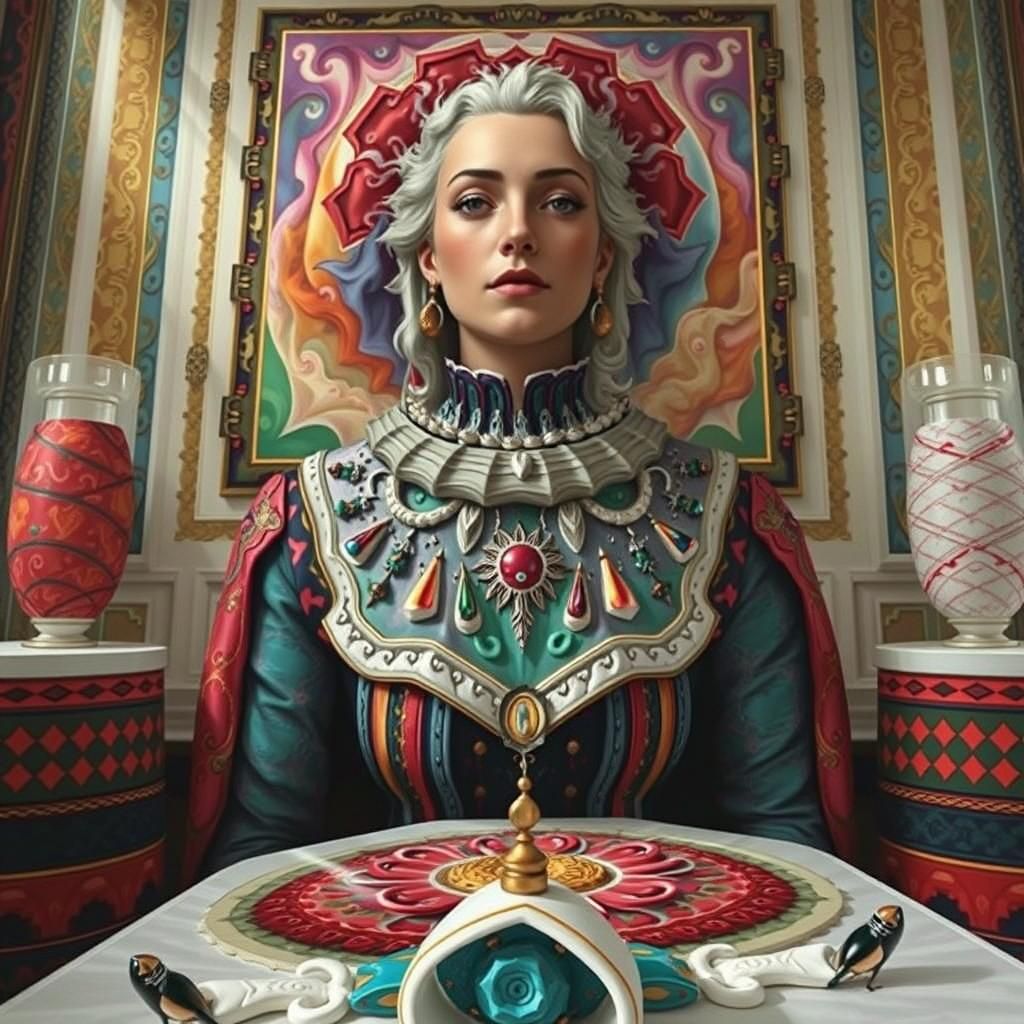 Vibrant Fractal Mandala in Kaleidoscope Digital Art