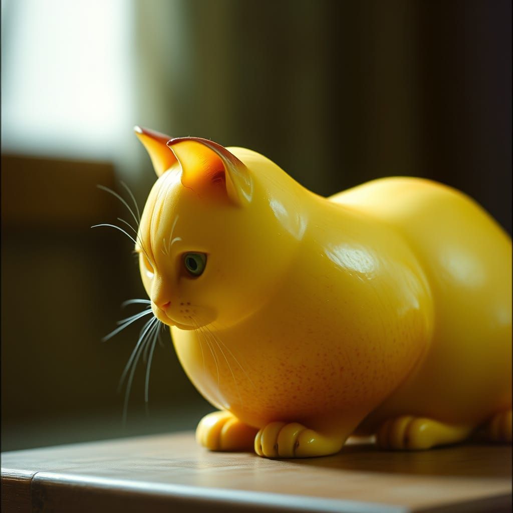 Fruitful Feline: A Cinematic Masterpiece