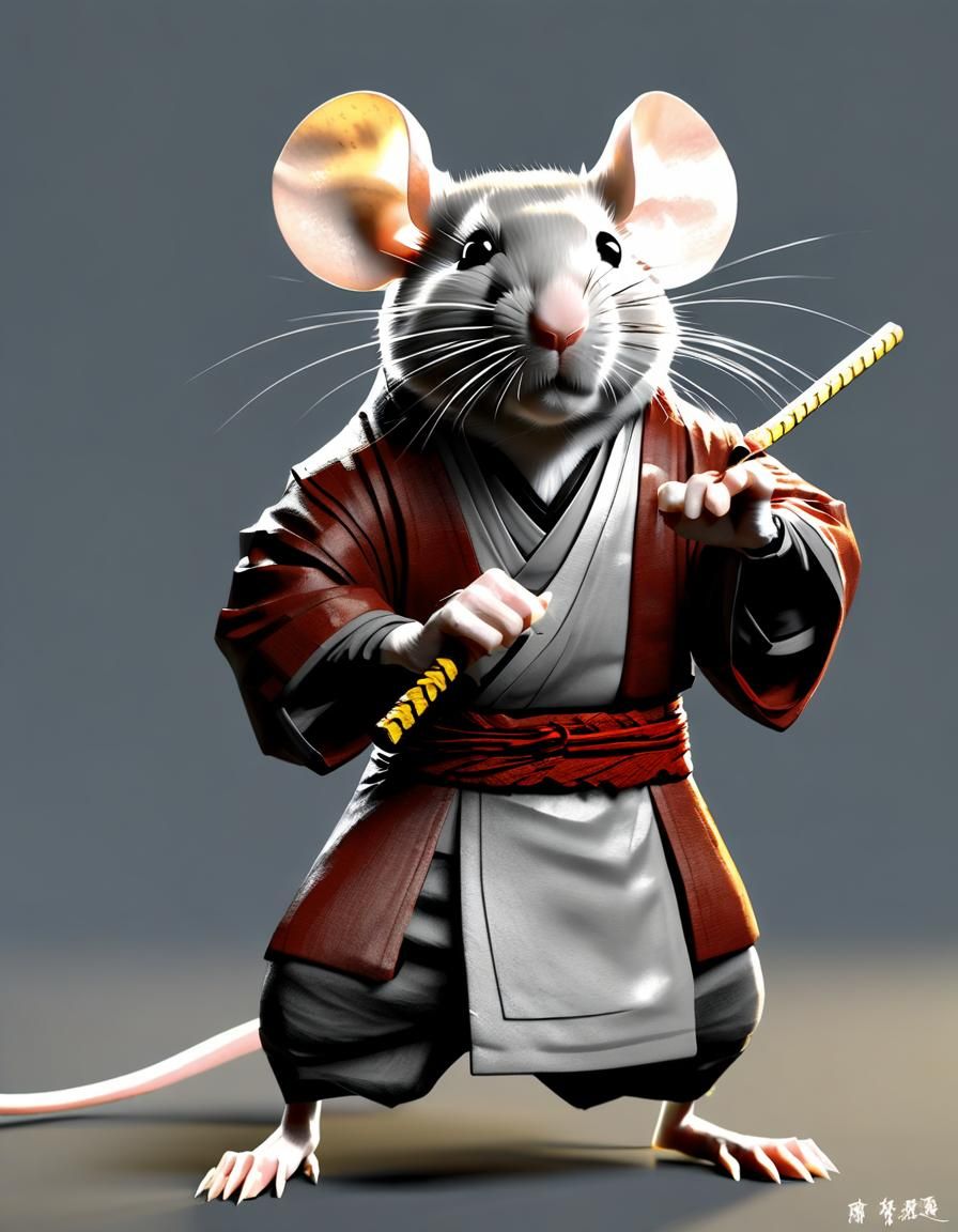 Mouse Kung-Fu Master Portrait