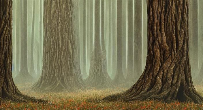 Hyperrealistic Living Wood with Whispering Trees