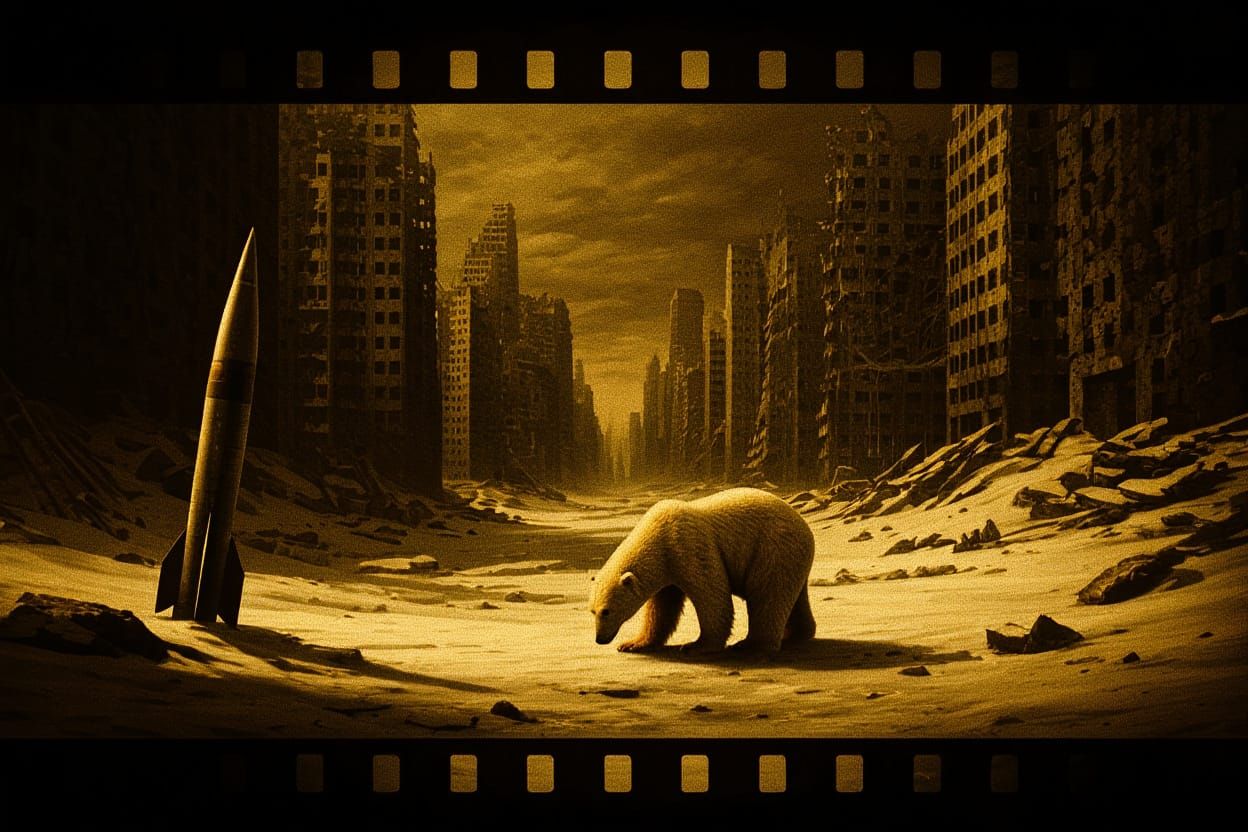 Vintage Film Reel in Grainy Cinematic Style