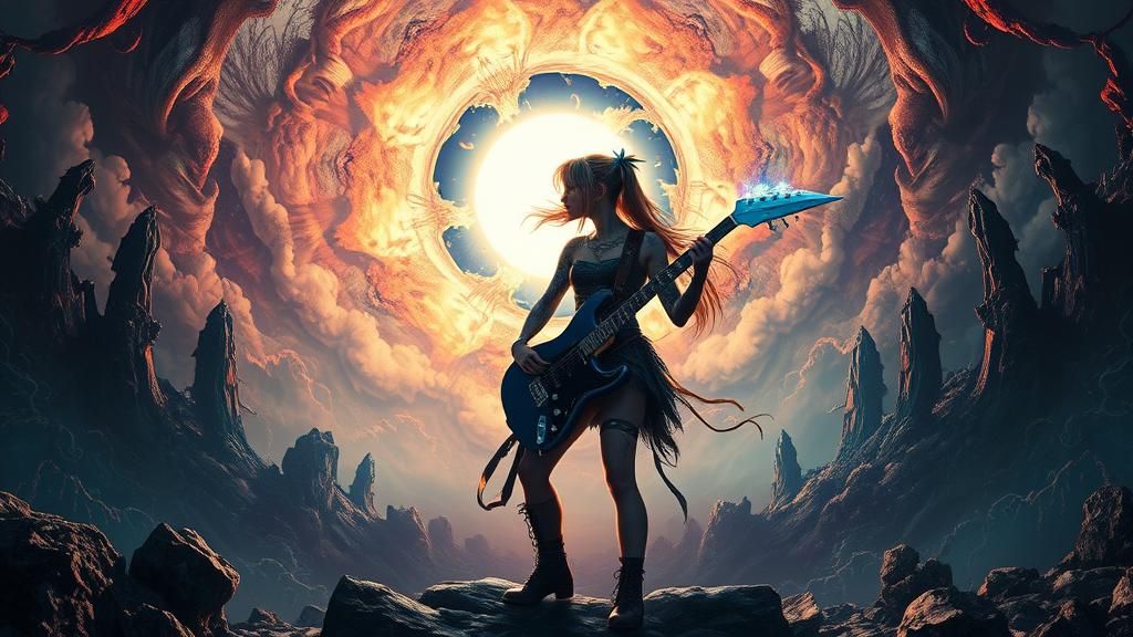 Venusian Punk Rocker During Ethereal Eclipse